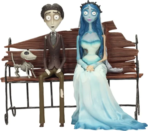 Set figuras SD toys la novia cadaver emily y victor
