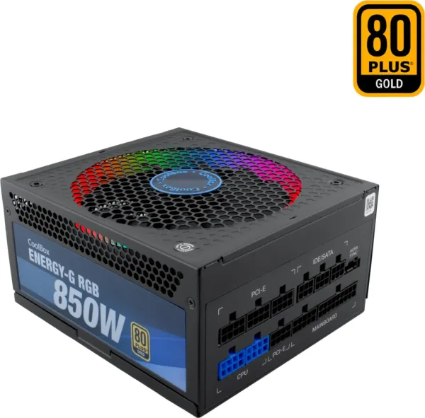Fuente de alimentacion coolbox energy - g 850w 80+ gold gaming RGB modular