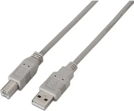 Cable USB 2.0 Impresora Aisens A101-0002/ USB Tipo-B Macho - USB Macho/ 1.8m/ Beige