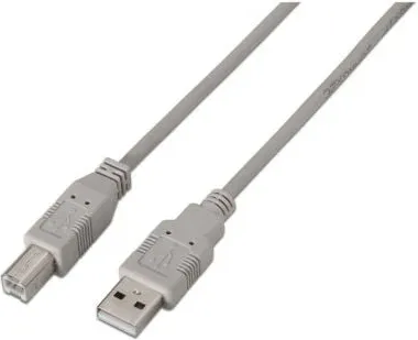 Cable USB 2.0 Impresora Aisens A101-0003/ USB Tipo-B Macho - USB Macho/ 3m/ Beige