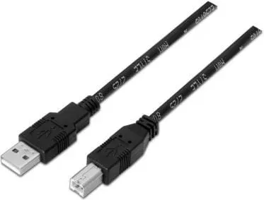 Cable USB 2.0 Impresora Aisens A101-0008/ USB Tipo-B Macho - USB Macho/ 4.5m/ Negro