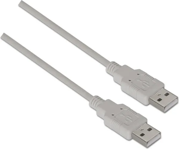 Cable Aisens USB 2.0 Tipo A/M-A/M Beige 1.0M