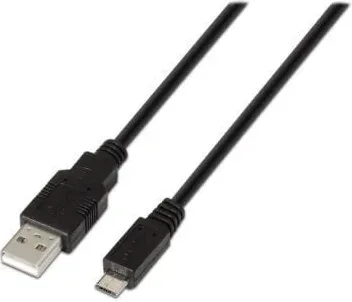 Cable USB 2.0 Aisens A101-0028/ USB Macho - MicroUSB Macho/ Hasta 2.5W/ 60Mbps/ 1.8m/ Negro