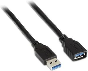 Cable Alargador USB 3.0 Aisens A105-0041/ USB Macho - USB Hembra/ Hasta 9W/ 625Mbps/ 1m/ Negro