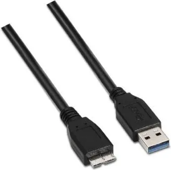 Cable USB 3.0 Aisens A105-0043/ USB Macho - MicroUSB Macho/ Hasta 9W/ 625Mbps/ 1m/ Negro