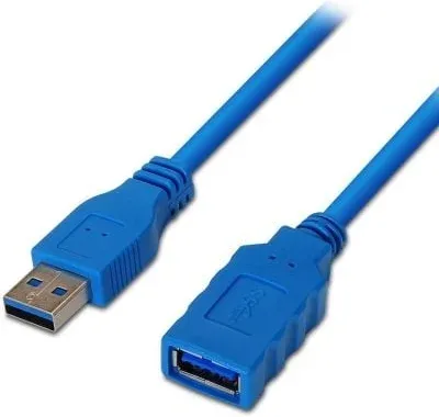 Cable Alargador USB 3.0 Aisens A105-0045/ USB Macho - USB Hembra/ Hasta 9W/ 625Mbps/ 1m / Azul