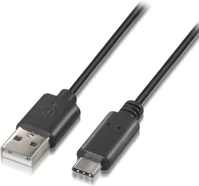 Cable USB 2.0 Tipo-C Aisens A107-0050/ USB Tipo-C Macho - USB Macho/ 480Mbps/ 50cm/ Negro
