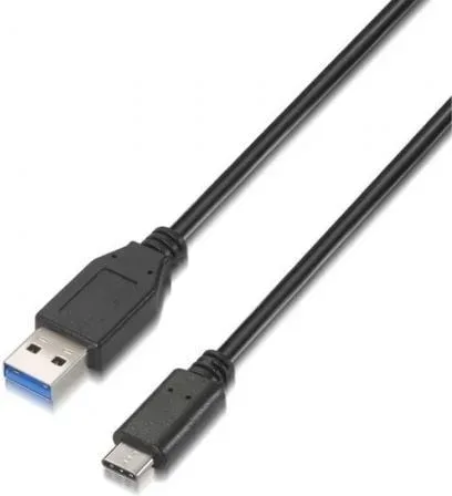 Cable USB 3.1 Tipo-C Aisens A107-0060/ USB Tipo-C Macho - USB Macho/ 10Gbps/ 1m/ Negro