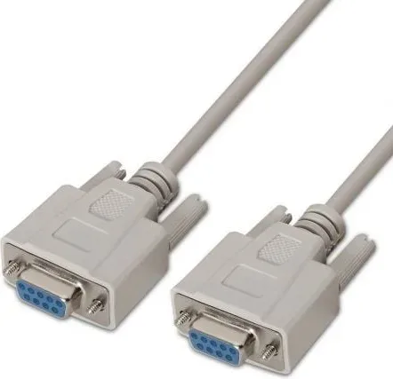 Cable Serie RS232 Aisens A112-0066/ DB9 Hembra - DB9 Hembra/ Hasta 0.15W/ 1.6Mbps/ 1.8m/ Beige