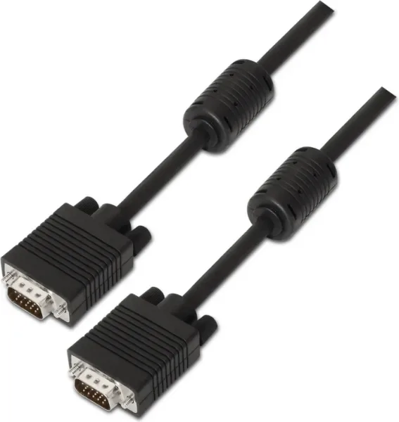 Cable Aisens Svga con Ferrita Hdb15/M-Hdb15/M Negro 20M