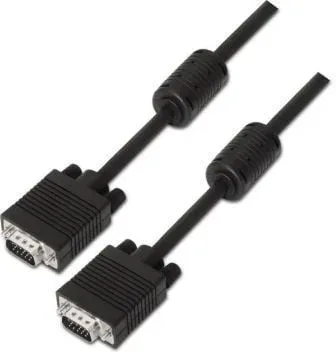 Cable SVGA Aisens A113-0077/ VGA Macho - VGA Macho/ Hasta 3W/ 10Mbps/ 25m/ Negro