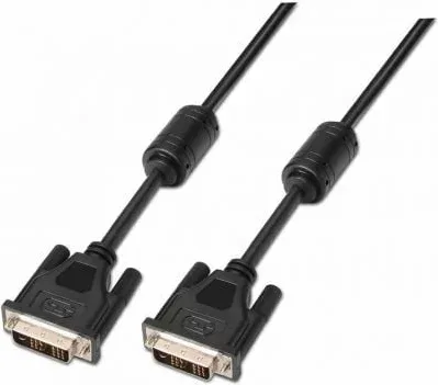 Cable DVI Aisens A117-0086/ DVI-D Macho - DVI-D Macho/ Hasta 3W/ 10Mbps/ 1.8m/ Negro