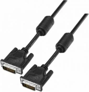 Cable DVI Aisens A117-0089/ DVI-D Macho - DVI-D Macho/ Hasta 3W/ 10Mbps/ 1.8m/ Negro