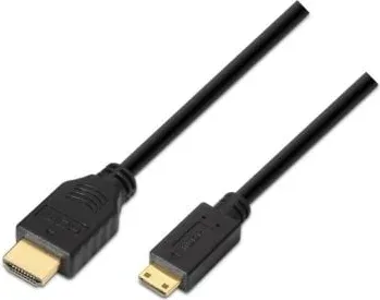 Cable HDMI Aisens A119-0115/ HDMI Macho - Mini HDMI Macho/ Hasta 10W/ 720Mbps/ 3m/ Negro