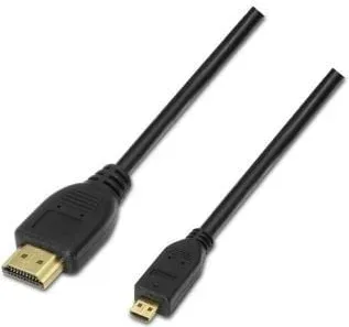 Cable Micro HDMI Aisens A119-0117/ HDMI Macho - Micro HDMI Macho/ Hasta 10W/ 720Mbps/ 1.8m/ Negro