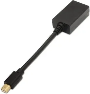 Conversor Aisens A125-0137/ Mini DisplayPort Macho - HDMI Hembra/ 15cm/ Negro