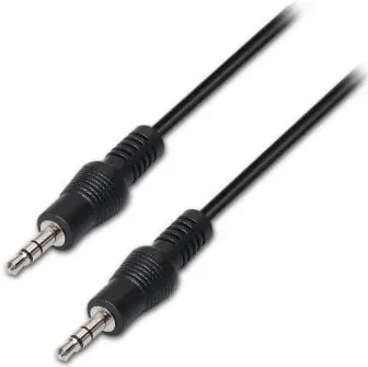 Cable Estéreo Aisens A128-0143/ Jack 3.5 Macho - Jack 3.5 Macho/ Hasta 0.1W/ 3m/ Negro