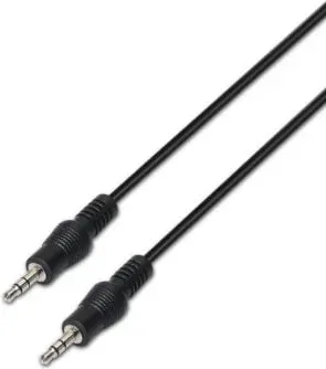 Cable Estéreo Aisens A128-0144/ Jack 3.5 Macho - Jack 3.5 Macho/ Hasta 0.1W/ 10m/ Negro