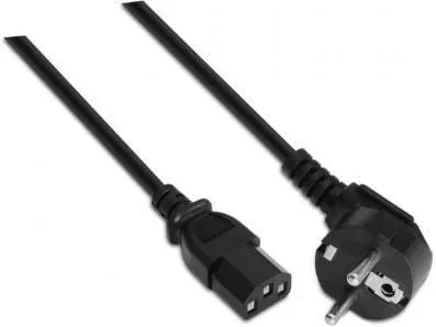 Cable Alimentación Aisens A132-0169/ CEE(7-7) Macho - C13 Hembra/ Hasta 1500W/ 5m/ Negro