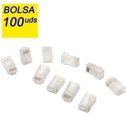 Conector Aisens Rj45 8 Hilos Cat.5E Awg24 (100 Uds)