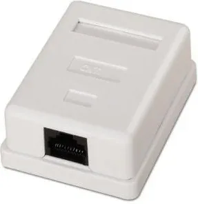 Roseta de Superficie Aisens Rj45 Cat.6 Utp 1 Toma Blanco