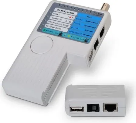 Tester Aisens A142-0313 para RJ11-RJ12-RJ45/ USB/ Coaxial
