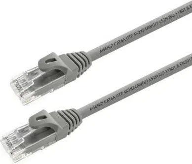 Cable Red Aisens Latiguillo Rj45 Lszh Cat.6A Utp Awg24 15M Gris