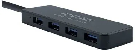 Aisens Hub USB 3.0 tipo A/M-4xtipo A/H negro 30cm
