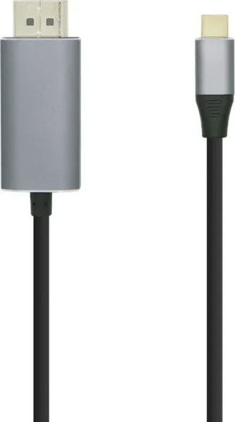 Cable DisplayPort Aisens A109-0394/ USB Tipo-C Macho - DisplayPort Macho/ Hasta 27W/ 1250Mbps/ 80cm/ Negro