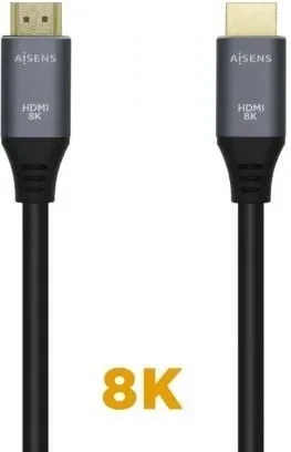 Cable HDMI 2.1 8K Aisens A150-0427/ HDMI Macho - HDMI Macho/ 1.5m/ Gris Negro