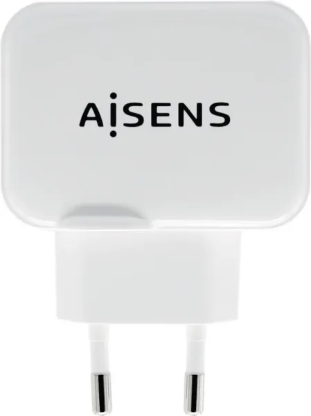 CARGADOR USB 17W AISENS 5V 3.4A 2xUSB CON CONTROL AI BLANCO