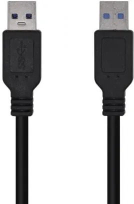 Cable USB 3.0 Aisens A105-0447/ USB Macho - USB Macho/ 5Gbps/ 2m/ Negro