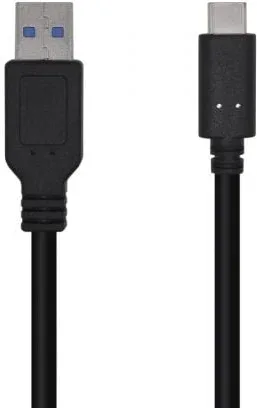 Cable USB 3.1 Tipo-C Aisens A107-0449/ USB Tipo-C Macho - USB Macho/ 50cm/ Negro