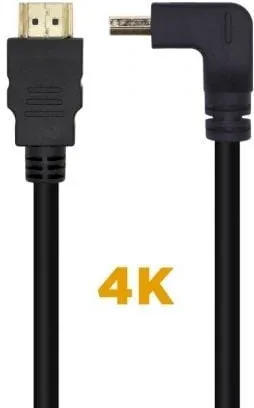 Cable HDMI 2.0 4K Aisens A120-0456/ HDMI Macho - HDMI Macho/ 1m/ Negro
