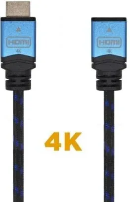 Cable Alargador HDMI Aisens A120-0453/ HDMI Macho - HDMI Hembra/ 2m/ Negro/ Azul