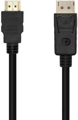Cable Conversor Aisens A125-0460/ DisplayPort Macho - HDMI Macho/ Hasta 5W/ 2300Mbps/ 3m/ Negro