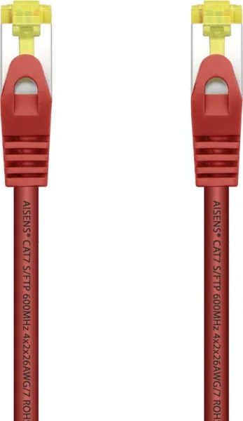 Cable Red Aisens Latiguillo Rj45 Lszh Cat.7 Sftp Pimf 25Cm Rojo