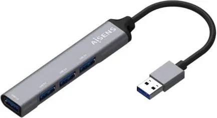 Hub Aisens USB 3.0 Aluminio Tipo a M-4Xtipo a H 10Cm Gris