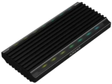 Caja Externa para Disco SSD M.2 SATA/NVMe Aisens ASM2-RGB012B/ USB 3.2/ Sin tornillos