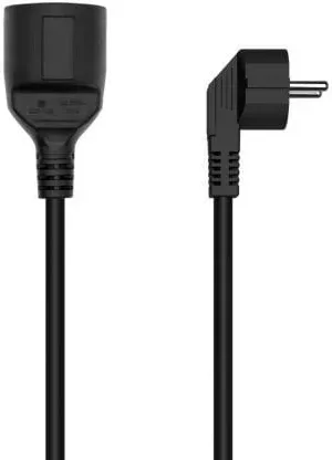 Cable Alargador de Alimentación Aisens A132-0601/ CEE7 Macho - CEE7 Hembra/ Hasta 1500W/ 3m/ Negro