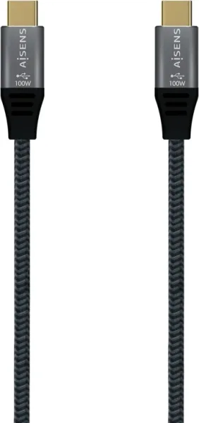Cable Aisens USB 2.0 Aluminio 5A 100W E-Mark USB-C 1.0M
