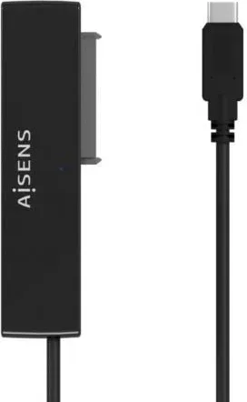 Adaptador para Discos Duros 2.5"/3.5" Aisens ASE-35C02B/ USB Tipo-C - SATA/ con Alimentador
