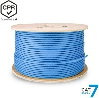 Bobina de Cable RJ45 SFTP AWG23 LSZH CPR Dca Aisens A146-0665 Cat.7/ 305m/ Azul
