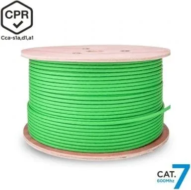 Bobina de Cable RJ45 SFTP AWG23 LSZH CPR Cca Aisens A146-0667 Cat.7/ 305m/ Verde