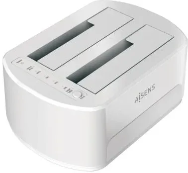 Estacion Docking Aisens Doble Asds-D02W SATA 2.5 3.5 a USB 3.0 3.1 Gen1 Clone