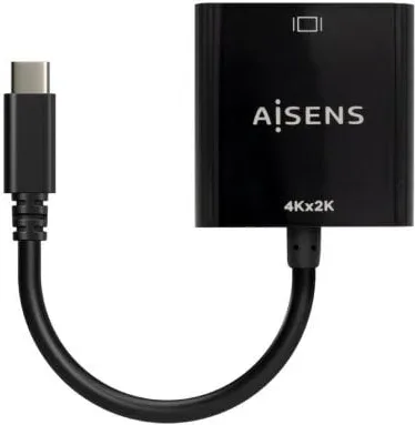 Conversor HDMI 4K 30Hz Aisens A109-0684/ HDMI Hembra - USB Tipo-C Macho/ 15cm/ Negro