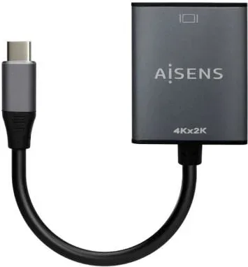 Conversor HDMI 4K 30Hz Aisens A109-0685/ HDMI Hembra - USB Tipo-C Macho/ 15cm/ Gris
