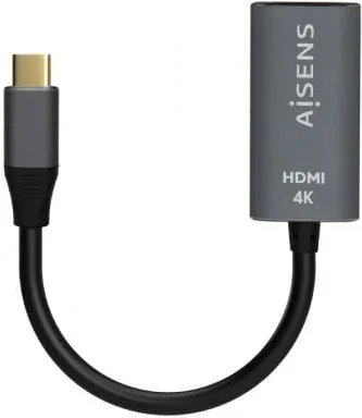 Conversor HDMI 4K 60Hz Aisens A109-0683/ HDMI Hembra - USB Tipo-C Macho/ 15cm/ Gris
