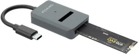 USB-C Dock Aisens M.2 Ngff Asuc-M2D012-Gr SATA/NVMe a Usb3.1 Gen2 Gris