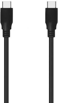 Cable USB 3.2 Tipo-C Aisens A107-0701 20GBPS 5A 100W/ USB Tipo-C Macho - USB Tipo-C Macho/ Hasta 100W/ 20Gbps/ 60cm/ Negro